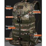 Oulylan 60L Camouflage Tactical Backpack Waterproof Storage Rucksack