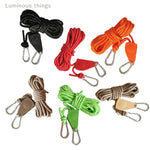 Camping Tent Rope Windproof Night Reflective Rope Buckle Lanyard Pulley