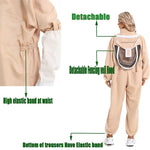 Professional Beekeeper Outfit Jacket Sheepskin Gloves Veil Hood