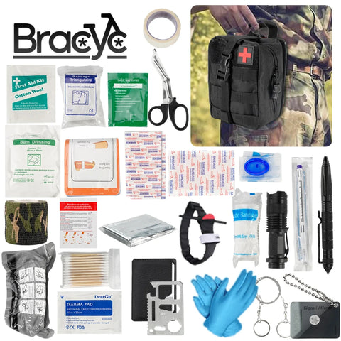 New First Aid Survival Kit Tactical Bag Multifunctional tool kit