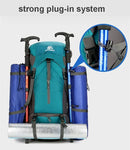 Waterproof Nylon Backpack With Rain Cover Hiking Mountaineering