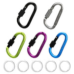 5PCS Carabiner Clips Aluminum Buckle