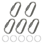 5PCS Carabiner Clips Aluminum Buckle