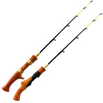 62cm Winter Ice Fishing Rod Carbon Wooden Handle Fishing Pole