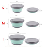 Portable Bowl Sets Silicone 3Pcs/Set Food Container