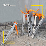 Titanium Tent Stakes Heavy Duty V Shape