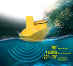 Fish: Original 718 FF518 Fish Finder Wireless Remote Sonar Sensor 45M Water Depth Sonar Transducer