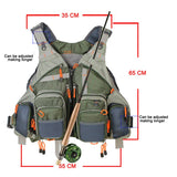 New Adjustable Fly Fishing Vest Mesh Fishing Vest