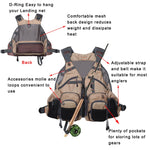 New Adjustable Fly Fishing Vest Mesh Fishing Vest