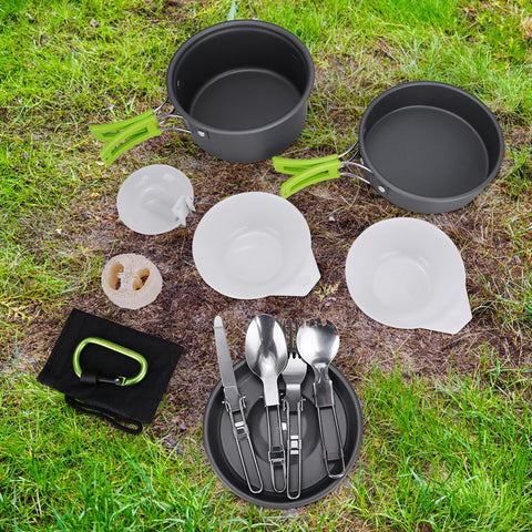 Cookware: 15Pc Lightweight Cooking w/Tableware